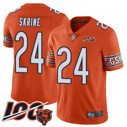 Chicago Bears Limited Orange Men Buster Skrine Alternate Jersey NFL Football #24 100th Season->youth nfl jersey->Youth Jersey
